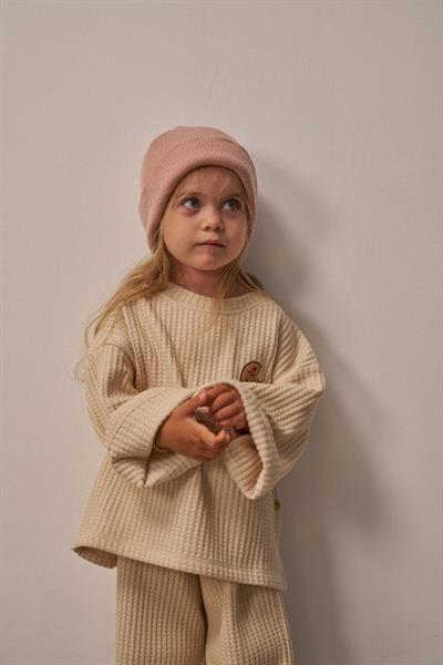 Bej Cookie Nakışlı Dökümlü Alt Üst Takım