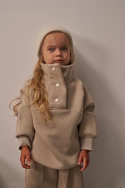 Bej Dik Yaka Eşofman Takım