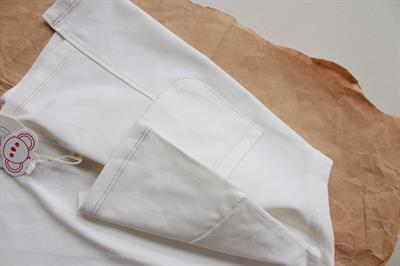 Bej Dikiş Detaylı Asimetrik T-shirt