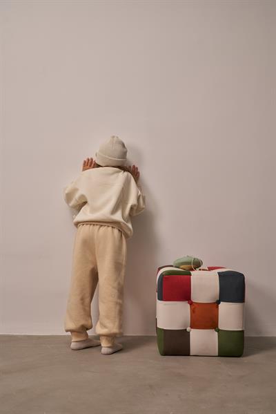 Bej Dikiş Detaylı Eşofman Takım