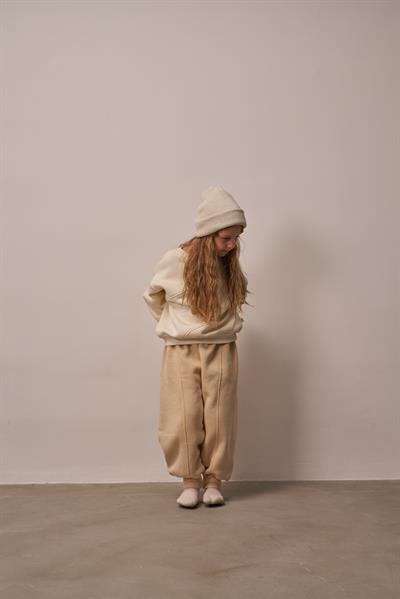 Bej Dikiş Detaylı Eşofman Takım