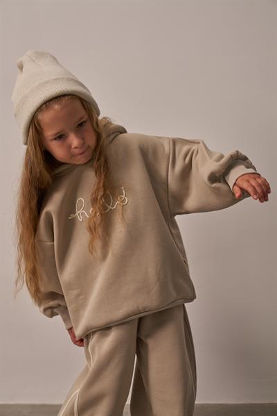 Bej Hello Nakışlı Alt Üst Takım