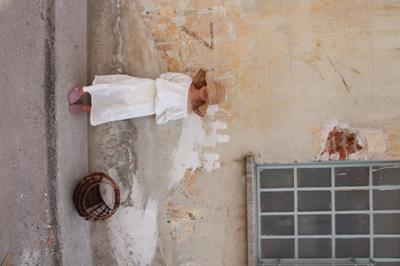 Beyaz Düşük Omuz Bluzlu Etek Takım