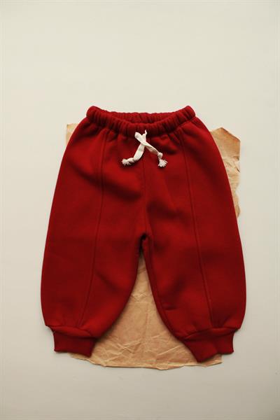 Bordo Polarlı Eşofman Altı