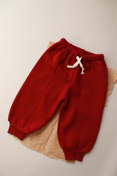 Bordo Polarlı Eşofman Altı