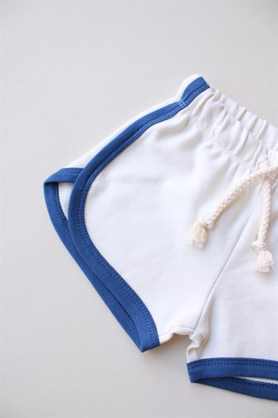 Ekru Biyeli Bağcıklı Şort