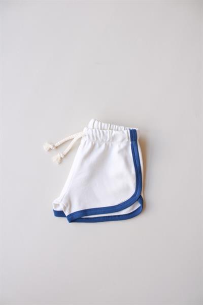 Ekru Biyeli Bağcıklı Şort