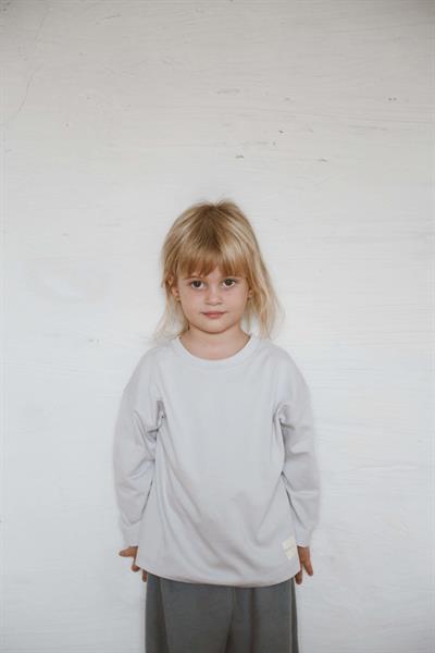 Gri Basic Uzun Kollu T-shirt