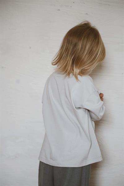 Gri Basic Uzun Kollu T-shirt