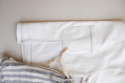 Gri Kontrast Dikişli Asimetrik Şortlu Takım