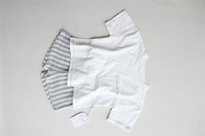 Gri Kontrast Dikişli Asimetrik Şortlu Takım