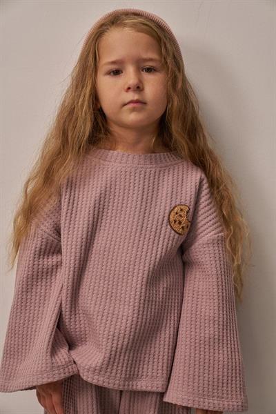 Gül Kurusu Cookie Nakışlı Dökümlü Alt Üst Takım