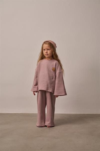 Gül Kurusu Cookie Nakışlı Dökümlü Alt Üst Takım