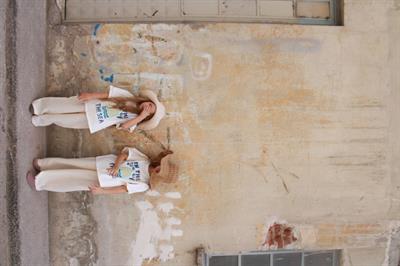 Güneş Baskılı T-shirt Müslin Pantolon Takım