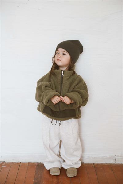 Haki Wellsoft Yarım Fermuar Çocuk Mont 1-6 Yaş