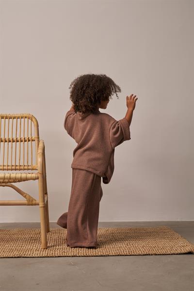 Kahverengi Waffle Bağlamalı Takım