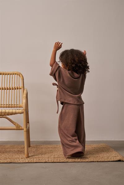 Kahverengi Waffle Bağlamalı Takım