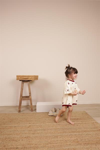 Kiraz Baskılı Oversize Tulum