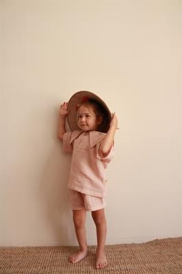 Kiremit Denizci Yaka Şortlu Takım