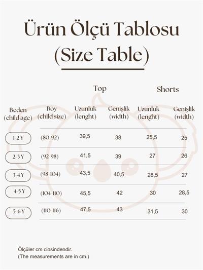 Kiremit Denizci Yaka Şortlu Takım