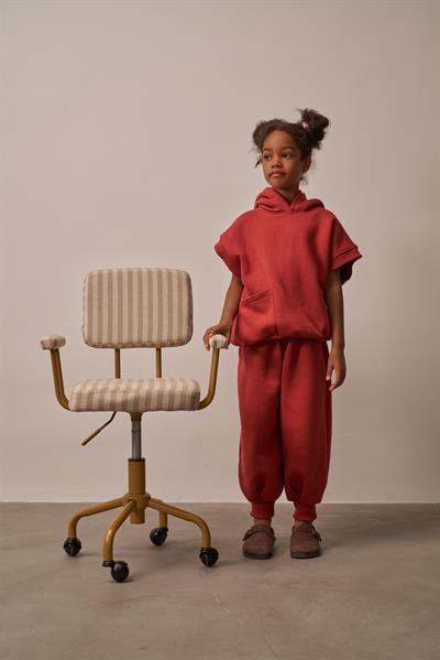 Kiremit Nakışlı Cepli Hoodie Takım