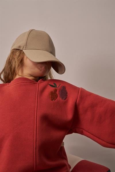 Kiremit Omuz Nakışlı Asimetrik Detaylı Alt Üst Takım