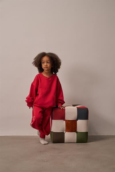 Kırmızı Hidden Pocket Unisex Eşofman Takım