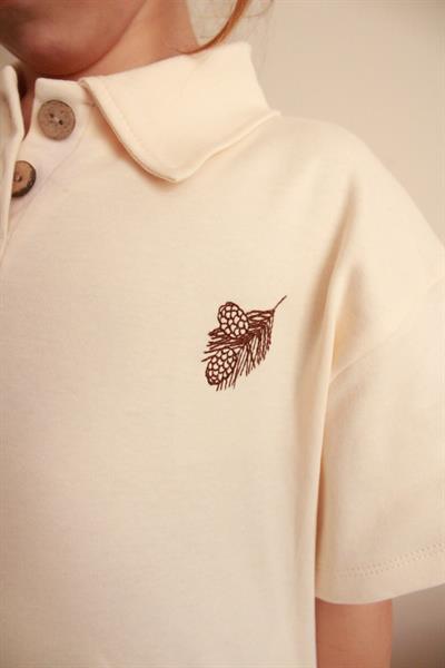 Koza Nakışlı Polo Yaka Şortlu Takım