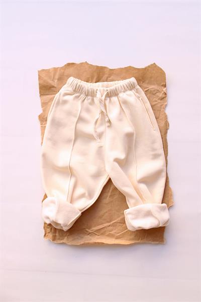 Krem Eşofman Altı İçi Polarlı