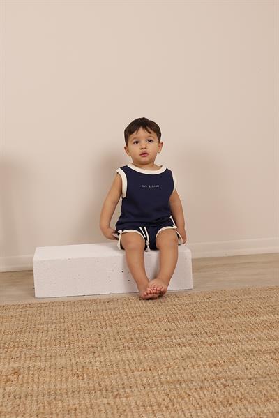 Lacivert Unisex Atlet Şort Takım