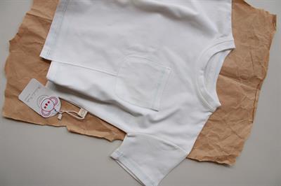 Mavi Dikiş Detaylı Asimetrik T-shirt