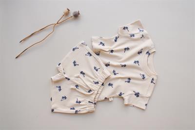 Palmiye Desen Kaşkorse Şortlu Takım