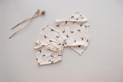 Palmiye Desen Kaşkorse Şortlu Takım