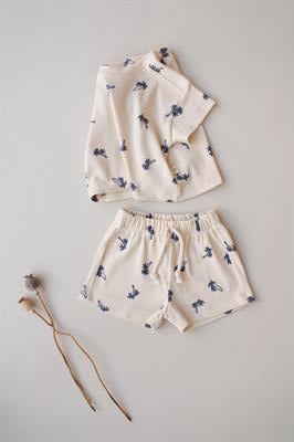 Palmiye Desen Kaşkorse Şortlu Takım