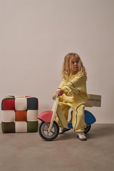 Sarı Asimetrik Cep Detaylı Oversize Çocuk Alt Üst Takım