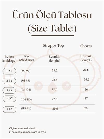 Siyah Çizgili Volanlı Kız Askılı ve Şort Takım