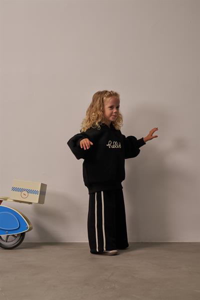 Siyah Hello Nakışlı Alt Üst Takım