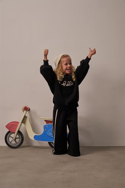 Siyah Hello Nakışlı Alt Üst Takım