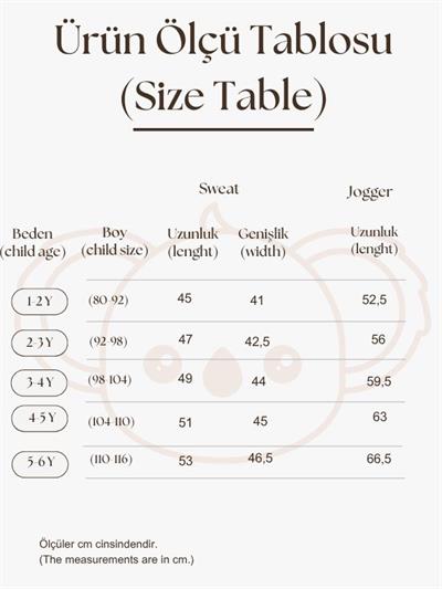 Siyah Retro Baskılı Çocuk Alt Üst Takım