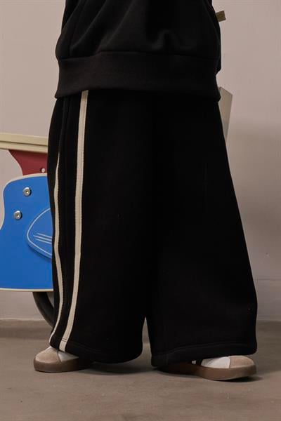 Siyah Wide Leg Eşofman Altı