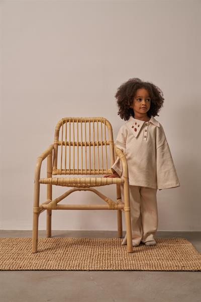 Sonbahar Yaprak İşlemeli Çocuk Triko Takımı