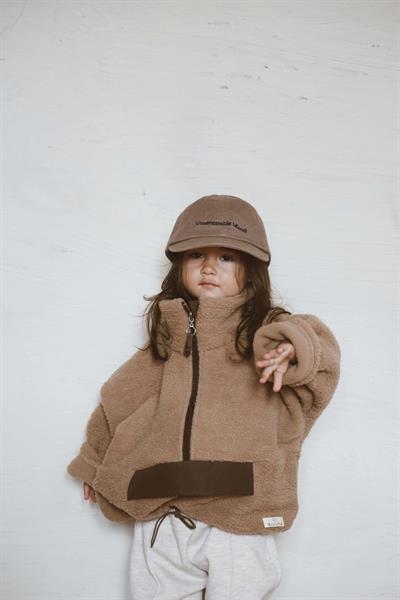 Sütlü Kahve Wellsoft Yarım Fermuar Çocuk Mont 1-6 Yaş