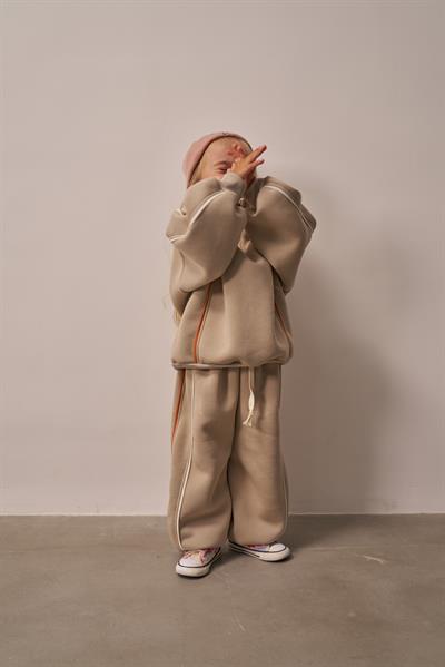 Taş Biyeli Fermuarlı Eşofman Takım