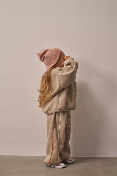 Taş Biyeli Fermuarlı Eşofman Takım