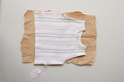 Turuncu-Yeşil Çizgili Müslin Atlet