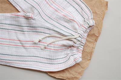 Turuncu-Yeşil Çizgili Pantolon