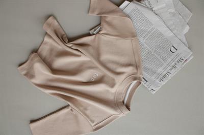 Vizon Nakışlı Oversize  Uzun Kollu T-shirt