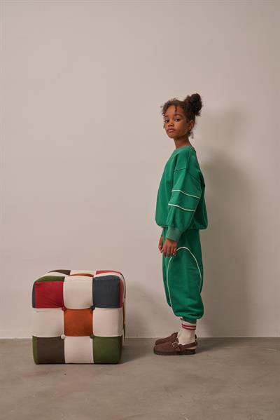 Yeşil Asimetrik Cep Detaylı Oversize Çocuk Alt Üst Takım