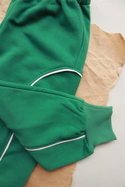 Yeşil Biye Detaylı Eşofman Altı