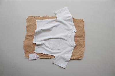 Yeşil Dikiş Detaylı Asimetrik T-shirt